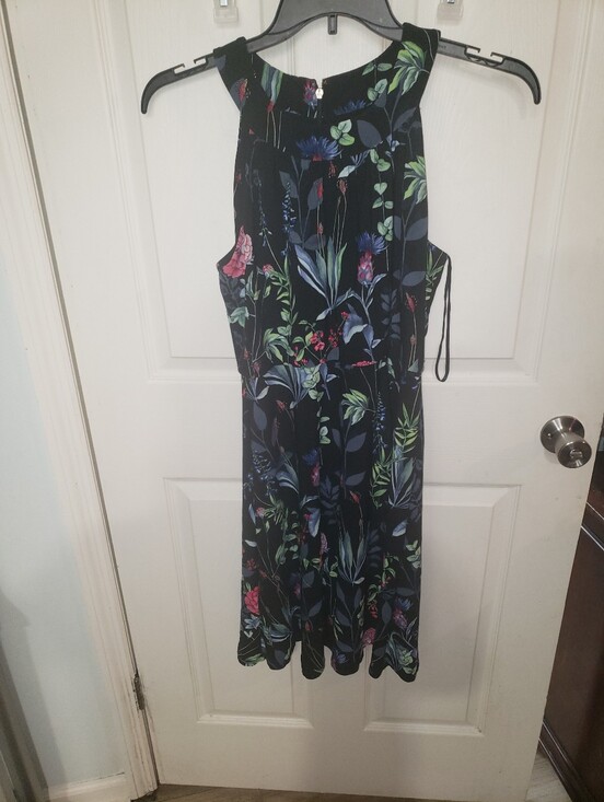 Tommy Hilfiger Dresses & Skirts - Tommy Hilfiger Black Floral Dress with Blue and Green Accents